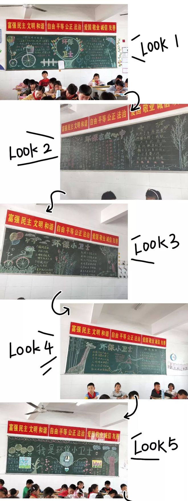 3777金沙娱场城淮滨县实验小学开展班级文化墙、黑板报展示活动(图3)